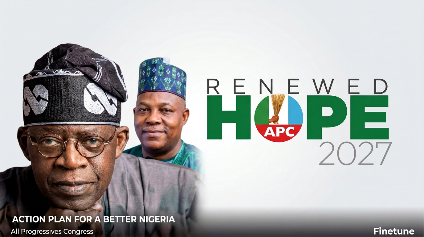 All Progressives Congress campaign colours with the broom emblem