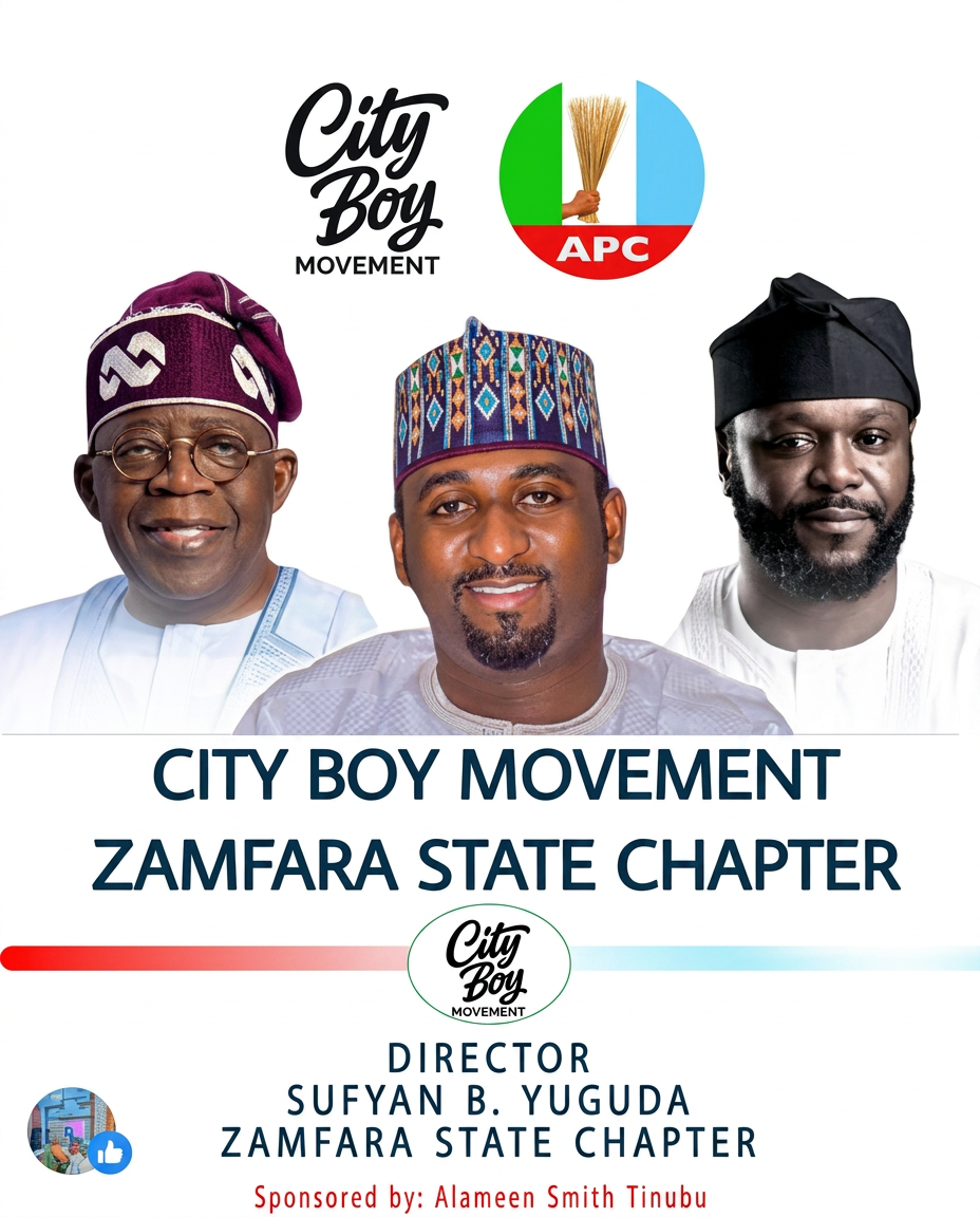 City Boy Movement Zamfara State Chapter poster with President Tinubu and the state director